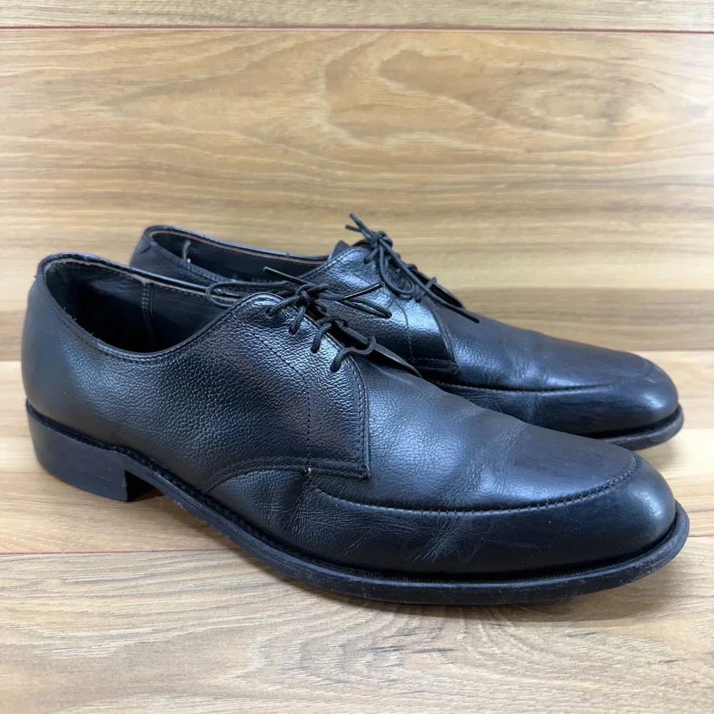 Berkeley Square‎ Custom Grade Mens 11 B/AA Black Leather Dress Shoes Oxfords
